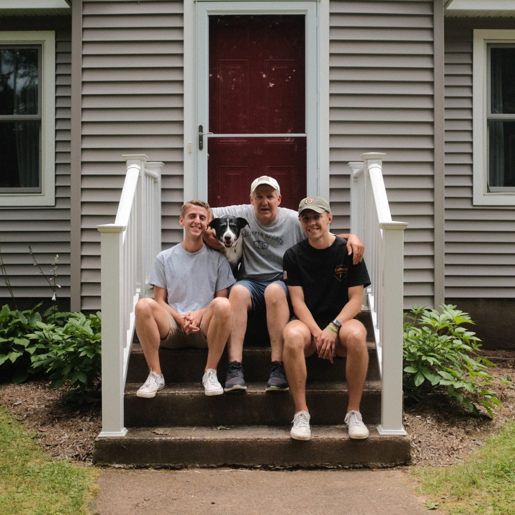 family with dog in Connecticut 
