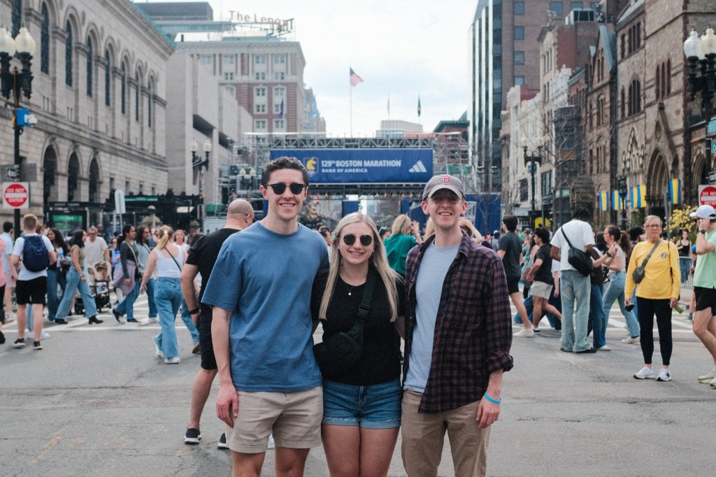 Boston Marathon finish line in Boston