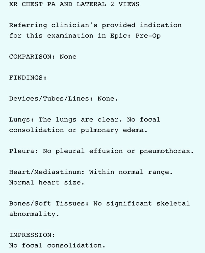 X-ray results from July 2025