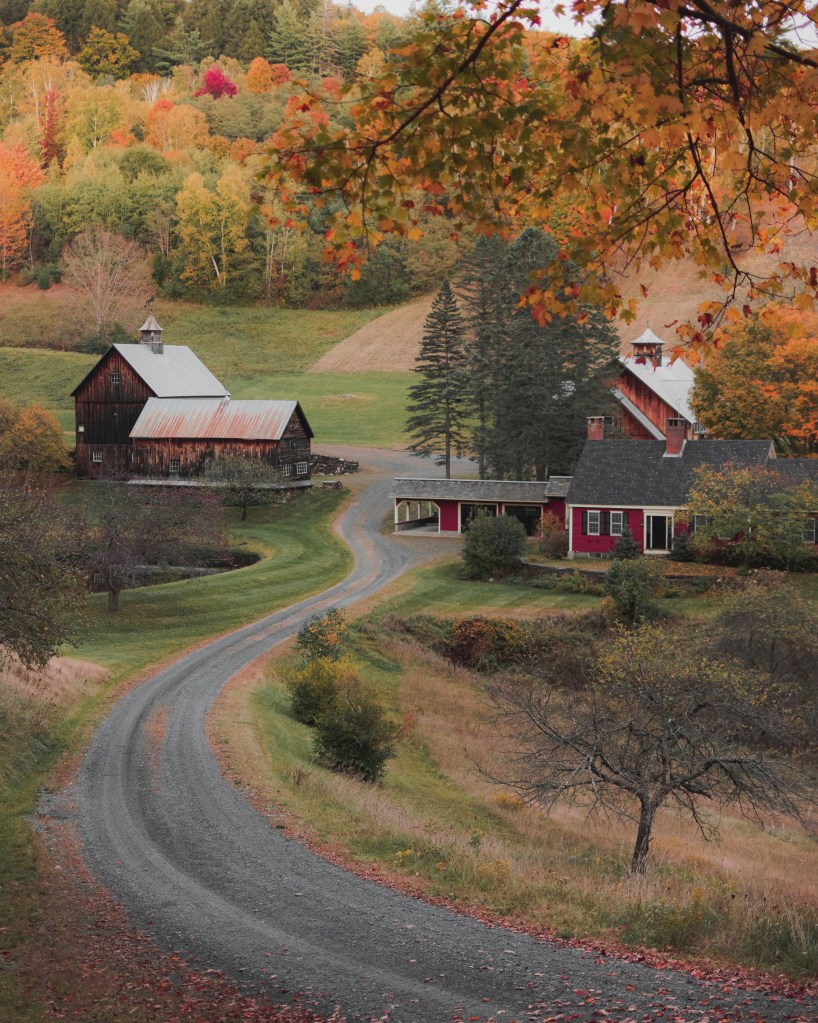 Fall foliage in rural Vermont