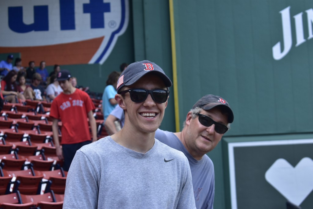 Family photo at Fenway Park