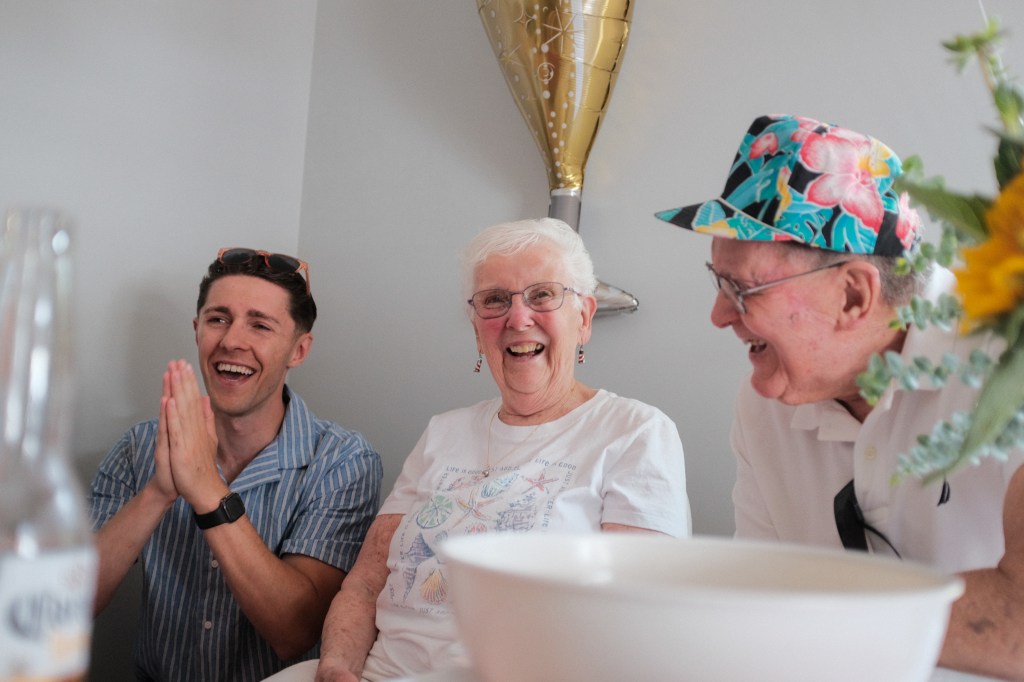 My brother with my grandparents