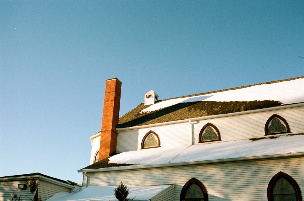 Snowy scene in Manchester, Connecticut 