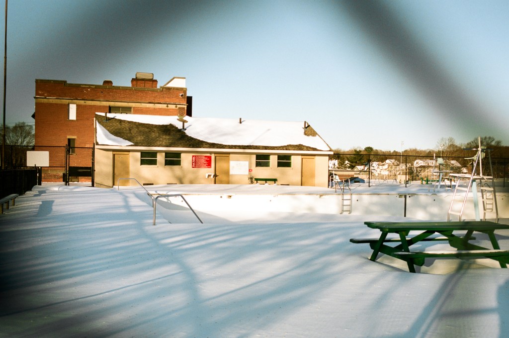 Snowy scene in Manchester, Connecticut 