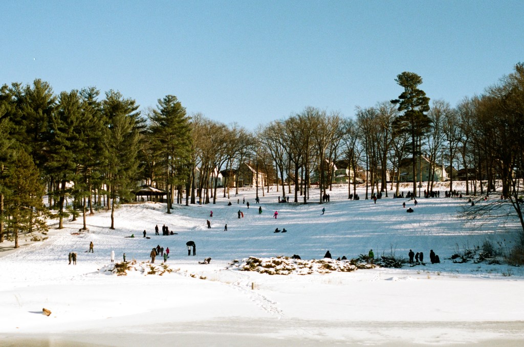 Snowy scene in Manchester, Connecticut 