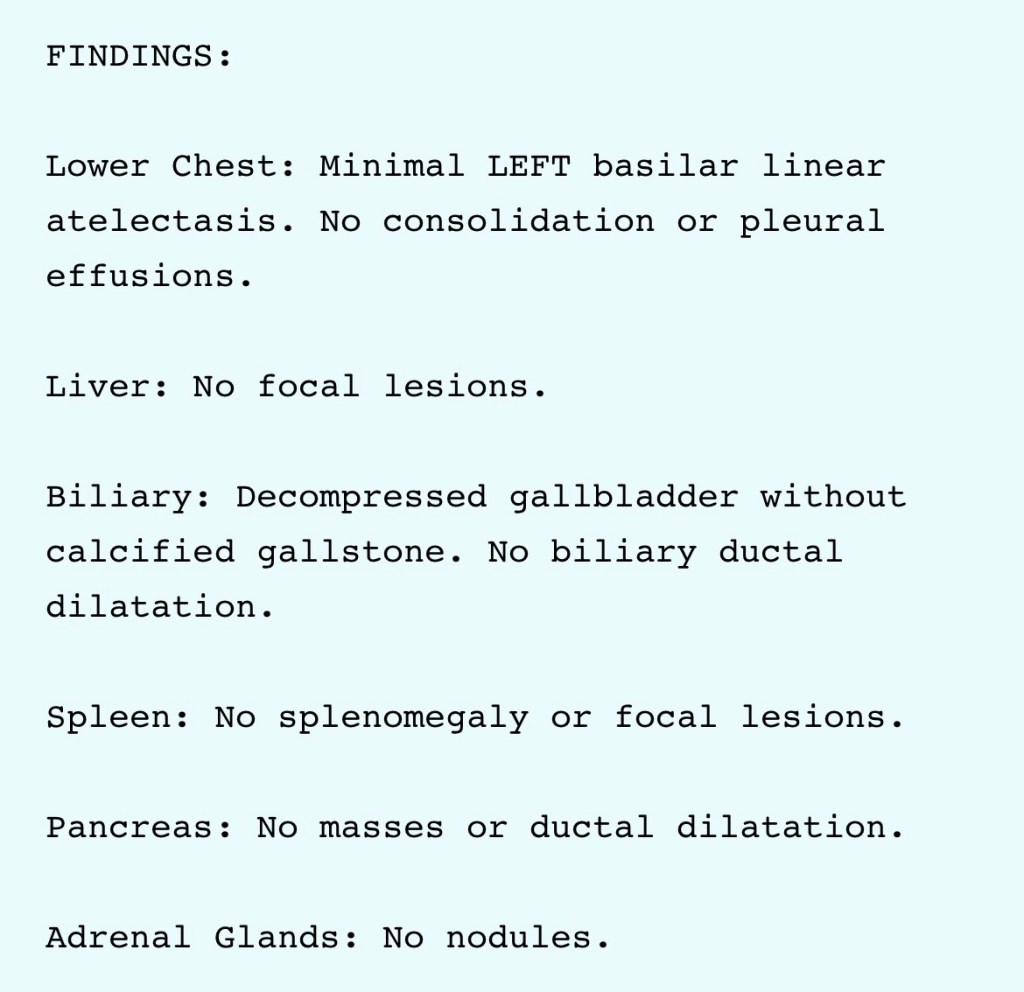 Day +127 CT scan results
