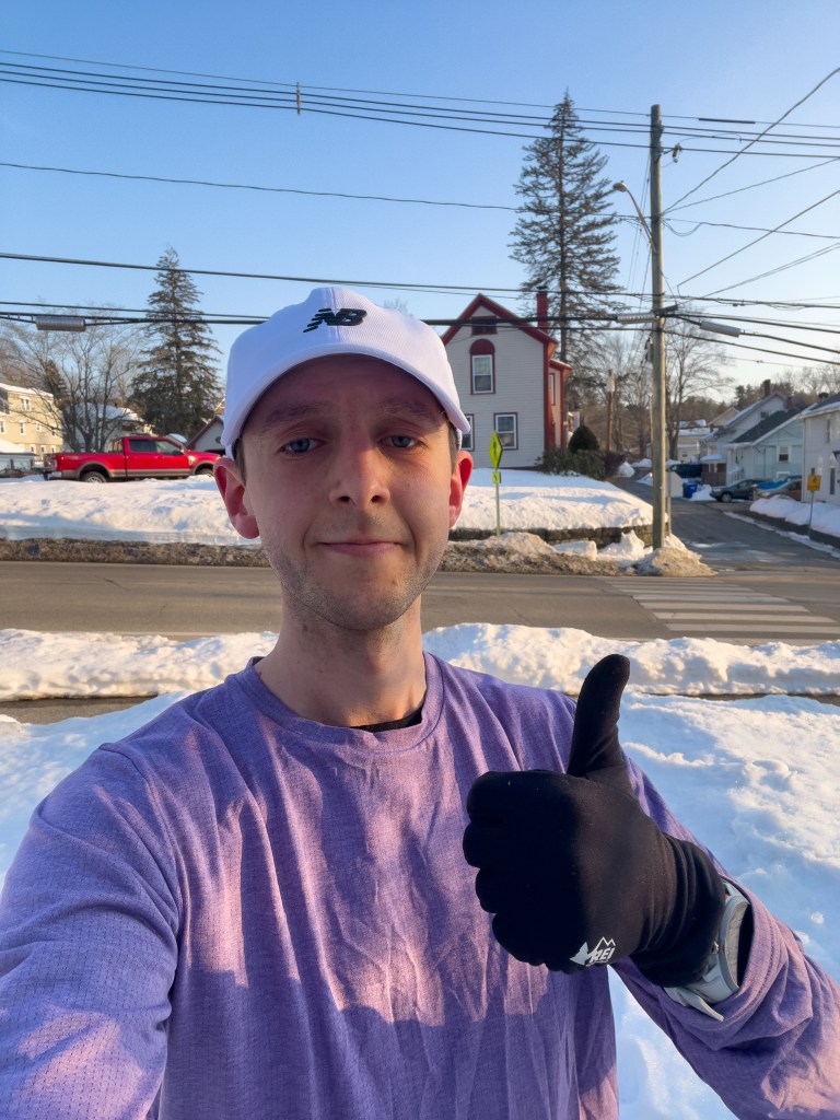 Author returning from a run