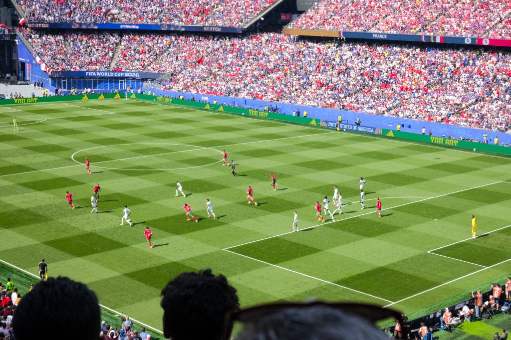 World Cup quarterfinal game at Gillette Stadium in MA.