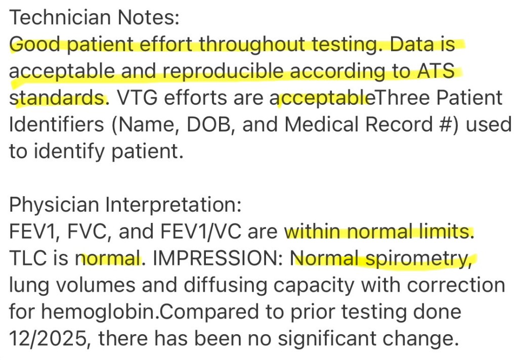 Pulmonary Function Test Results - Day +336