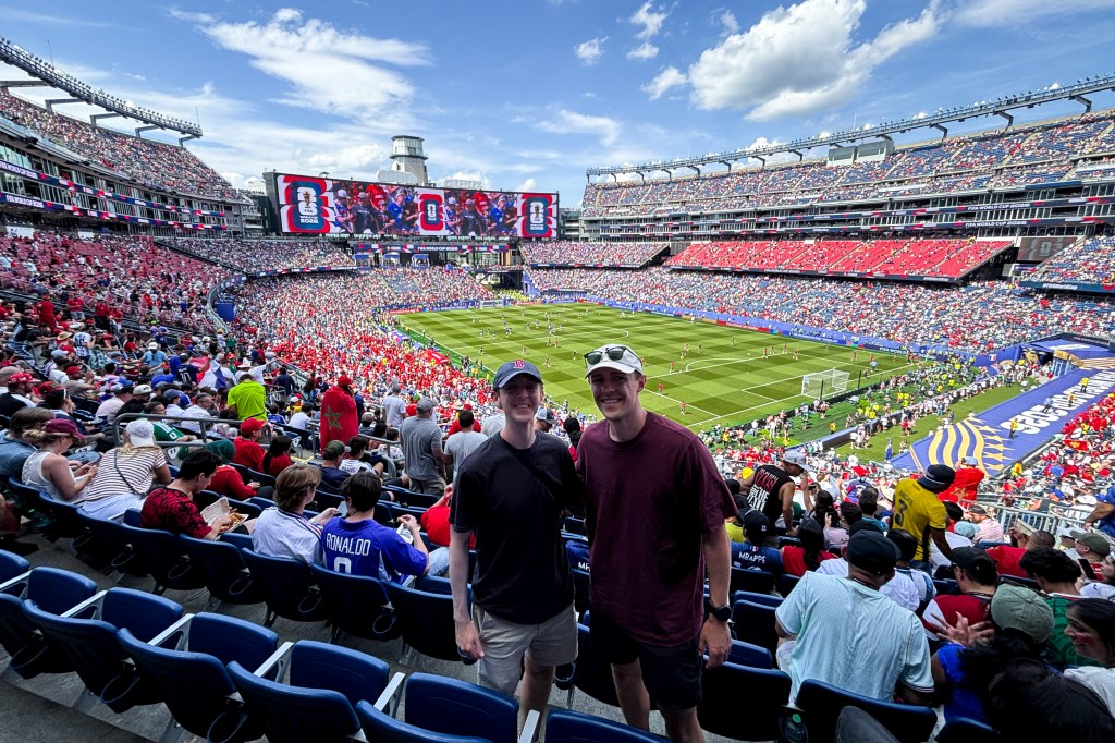 World Cup quarterfinal game at Gillette Stadium in MA.